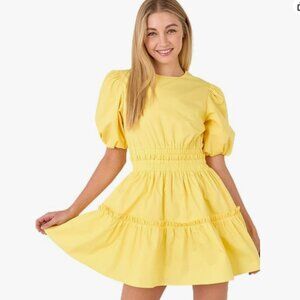 English Factory Women's Poplin Cut-Out Mini Dress (SMALL)